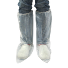 Giày một lần sử dụng vải không dệt trắng với in chống trượt PE CPE